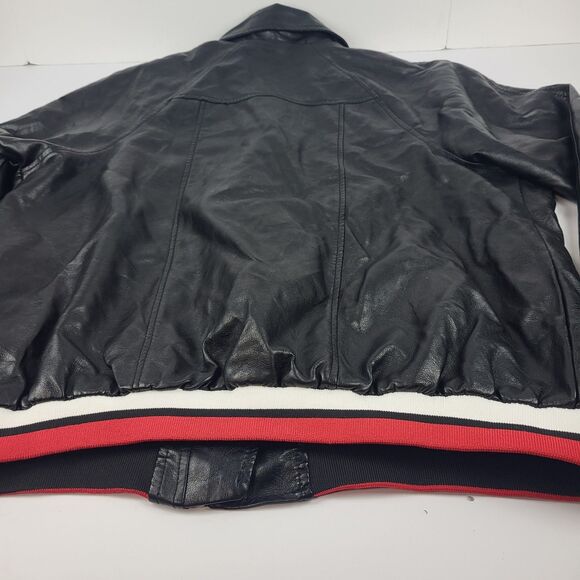 New Look Women's Black Faux Leather Jacket Coat Size 1X - Picture 11 of 14